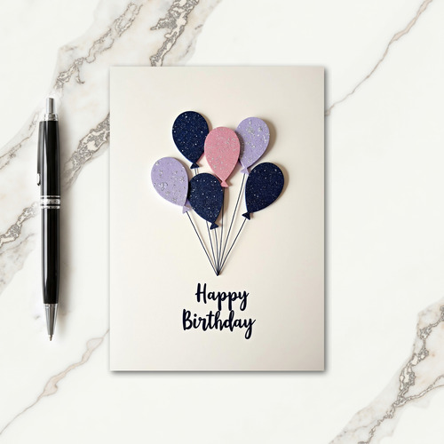Elegant Balloon Cluster Card