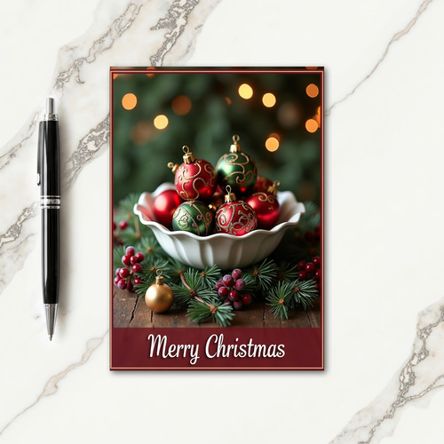 Elegant Bauble Christmas Card thumbnail