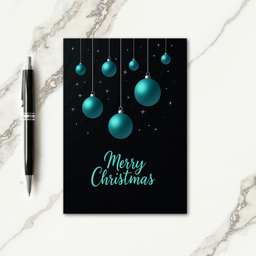 Elegant Baubles Christmas Card