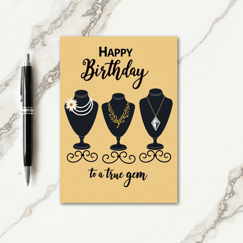 Elegant Beaded Birthday Card