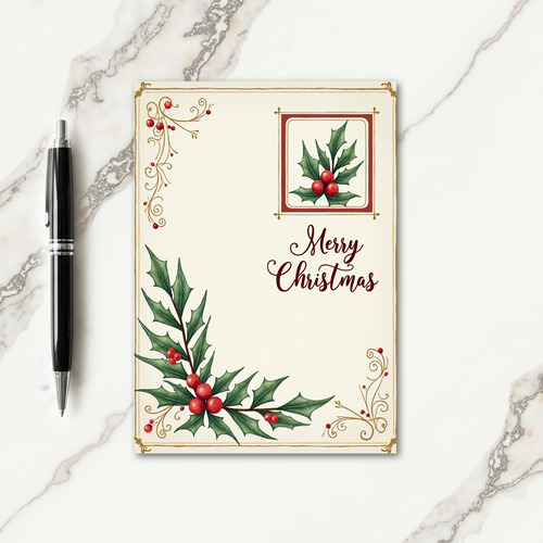 Elegant Berry Christmas Card