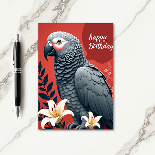 Elegant Bird Birthday Card
