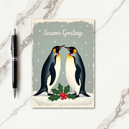 Elegant Birds Christmas Card