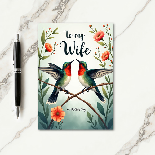 Elegant Birds Mothers Day Card