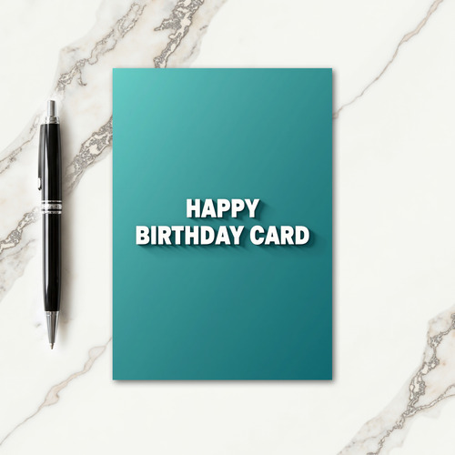 Elegant Birthday 3D Text Card