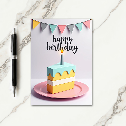 Elegant Birthday Aqua Frost Card