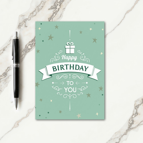 Elegant Birthday Banner Card