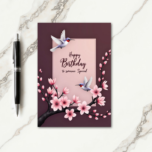 Elegant Birthday Bird Card