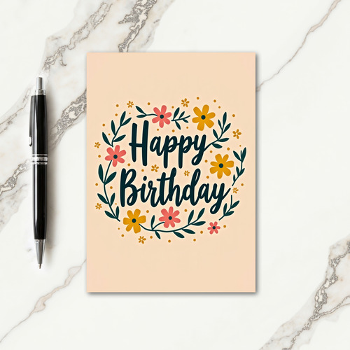 Elegant Birthday Blooms Card