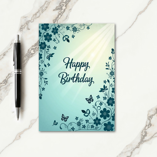 Elegant Birthday Blossoms Card