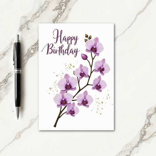 Elegant Birthday Botanical Card