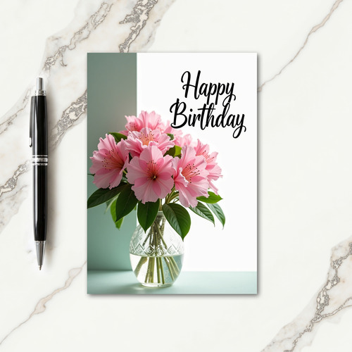 Elegant Birthday Bouquet Card