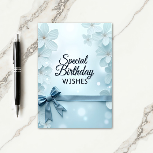 Elegant Birthday Bow Card