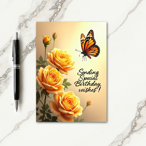 Elegant Birthday Butterfly Card