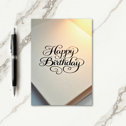 Elegant Birthday Calligraphy Card