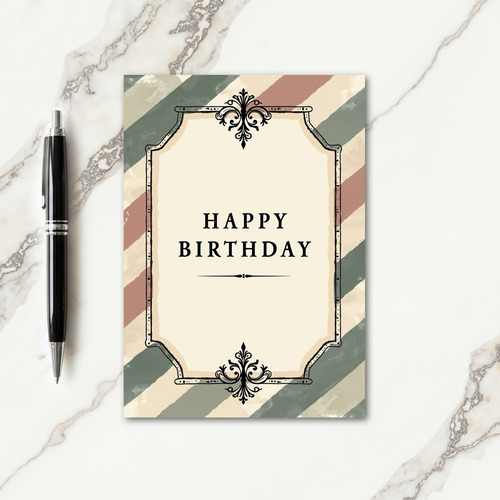 Elegant Birthday Filigree Card