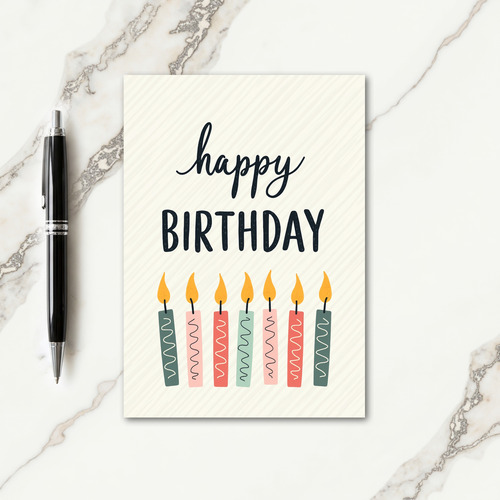 Elegant Birthday Flame Card
