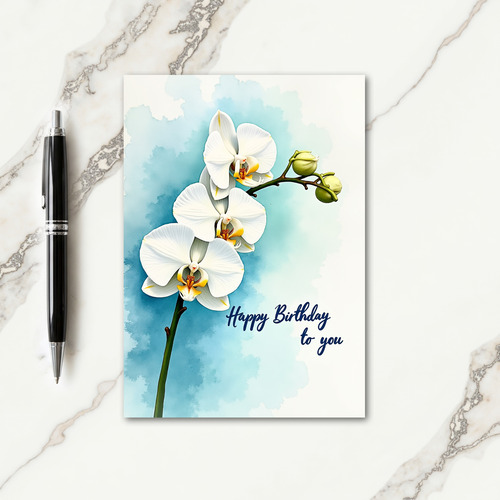 Elegant Birthday Floral Card
