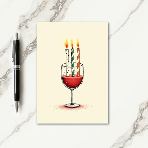 Elegant Birthday Glass Glow Card