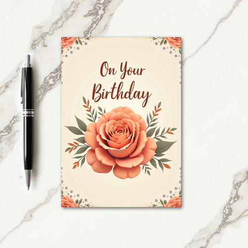 Elegant Birthday Greetings Card