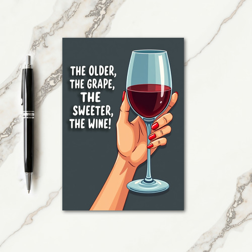 Elegant Birthday Hand Glass Card