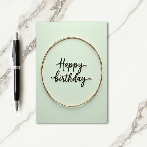 Elegant Birthday Hoop Card