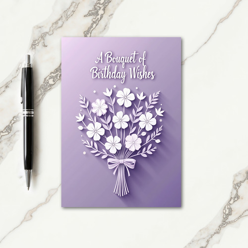 Elegant Birthday Lavender Card