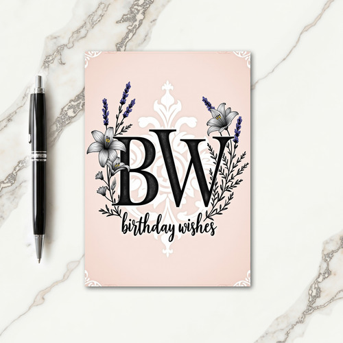 Elegant Birthday Letters Card
