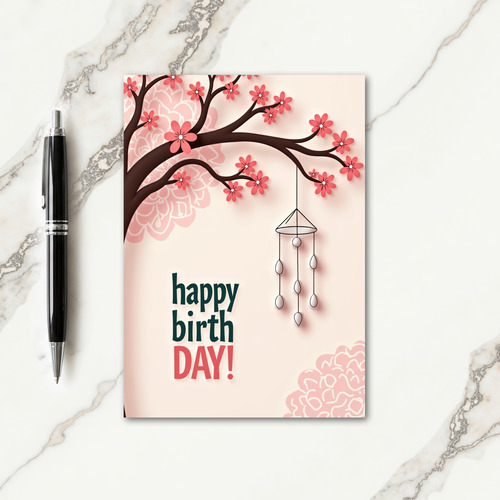 Elegant Birthday Mobile Card