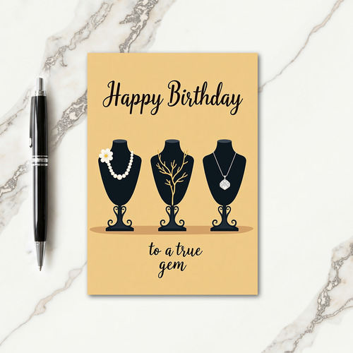 Elegant Birthday Pearl Bloom Card