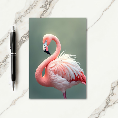 Elegant Birthday Pink Bird Card