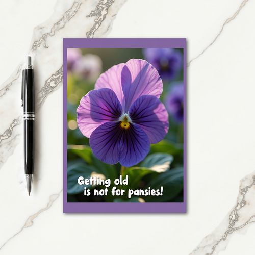 Elegant Birthday Purple Bloom Card
