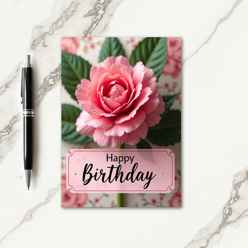 Elegant Birthday Rose Card