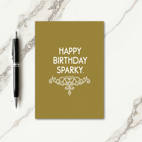 Elegant Birthday Scroll Card