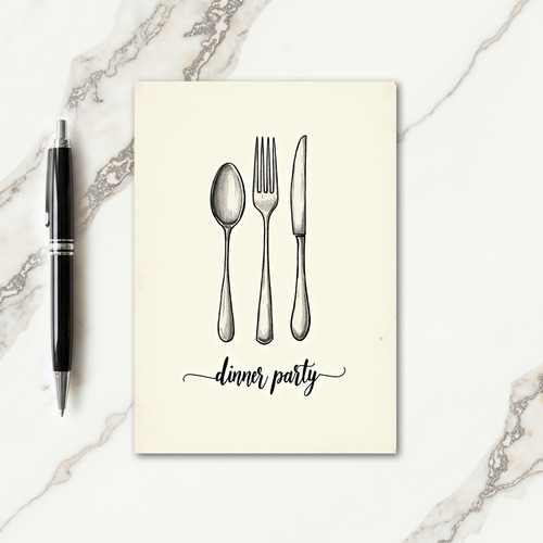 Elegant Birthday Utensil Card