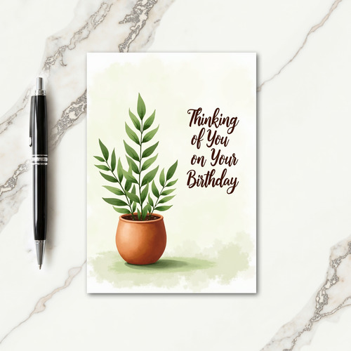 Elegant Birthday Watercolor Card