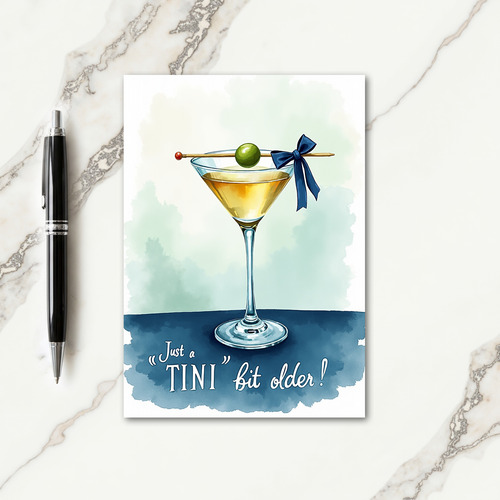 Elegant Birthday Watercolor Glass Card