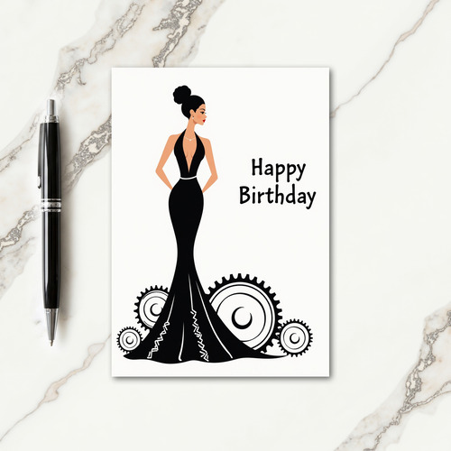 Elegant Birthday Woman Card