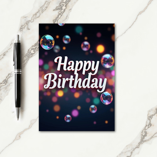 Elegant Black Birthday Card