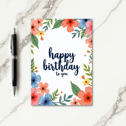 Elegant Botanical Birthday Card