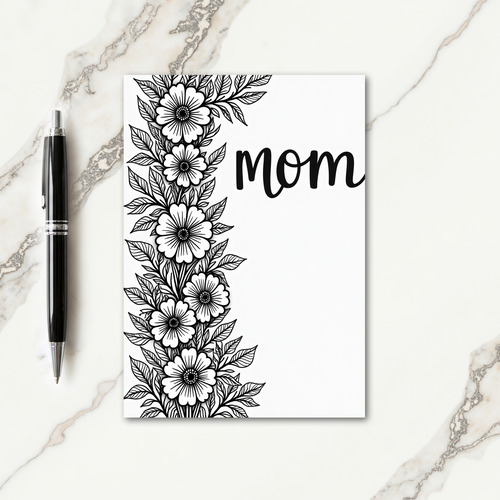 Elegant Botanical Mom Card