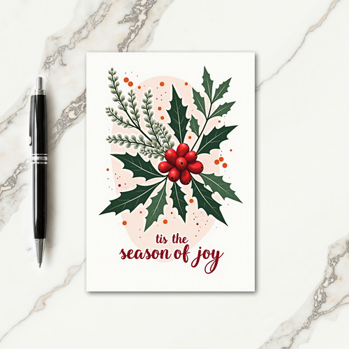 Elegant Botanical Winter Card