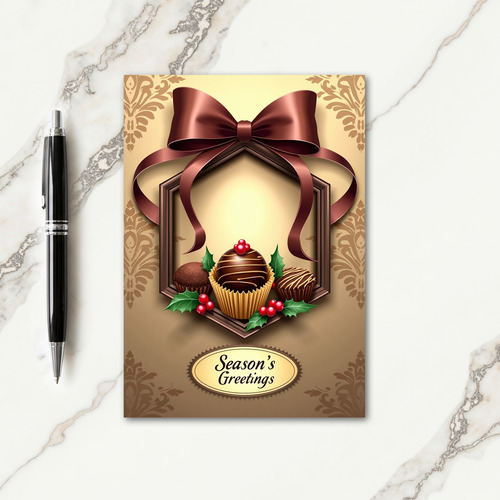 Elegant Bow Christmas Card thumbnail