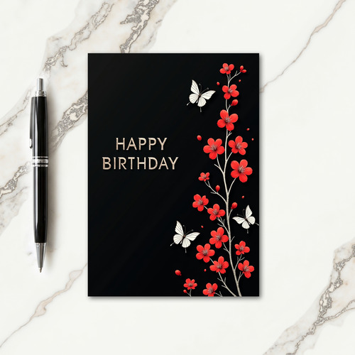 Elegant Butterfly Birthday Card