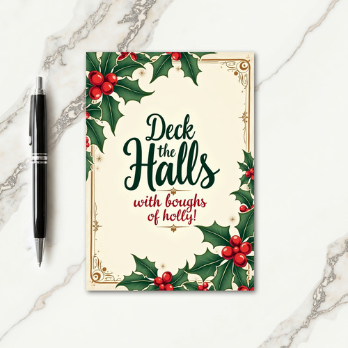 Elegant Calligraphy Christmas Card