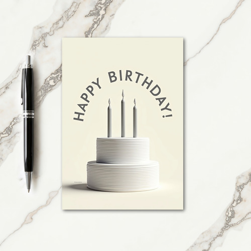 Elegant Celebration Cake Card