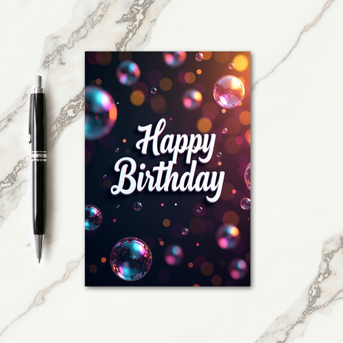 Elegant Charcoal Birthday Card