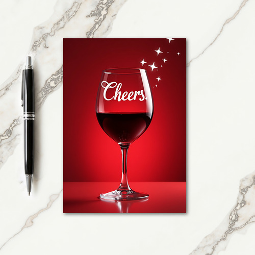 Elegant Cheers Birthday Card
