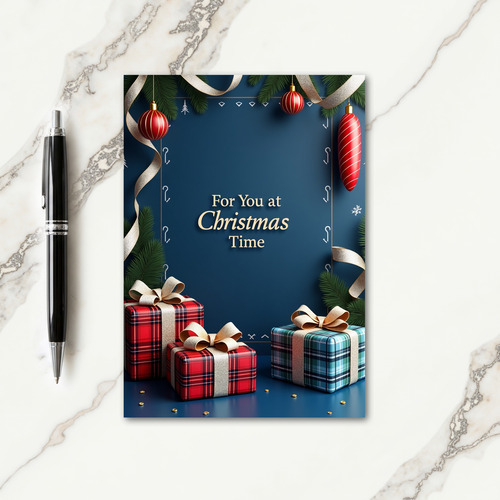 Elegant Christmas Message Card