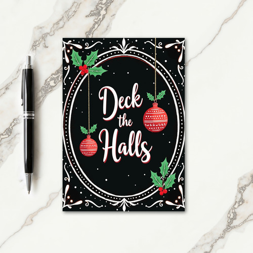 Elegant Christmas Oval Card